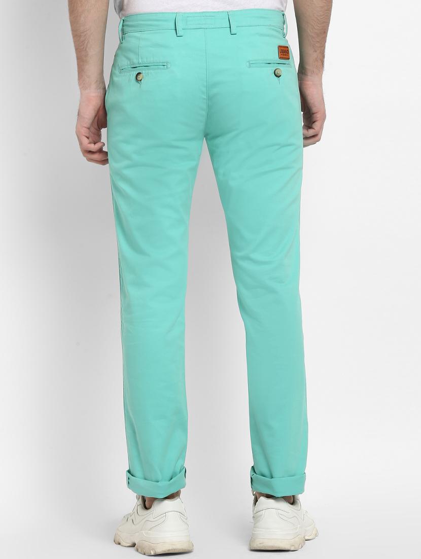 green solid chinos - 16958787 - Zoom Image - 3