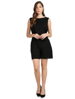 tie front solid romper - 16958797 - Standard Image - 4