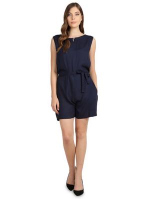 tie front key hole neck romper - 16958798 - Standard Image - 4