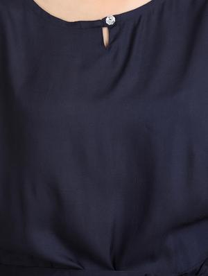 tie front key hole neck romper - 16958798 - Standard Image - 5