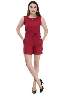 tie front key hole neck romper - 16958804 - Standard Image - 4