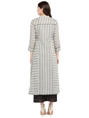 chevron a-line kurta - 16958817 - Standard Image - 3