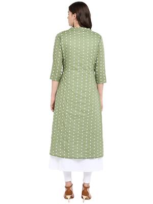 embroidered kurta with jacket kurta - 16958819 - Standard Image - 3