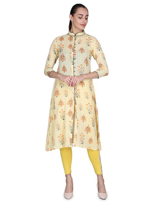 floral a-line kurta - 16958831 - Standard Image - 1