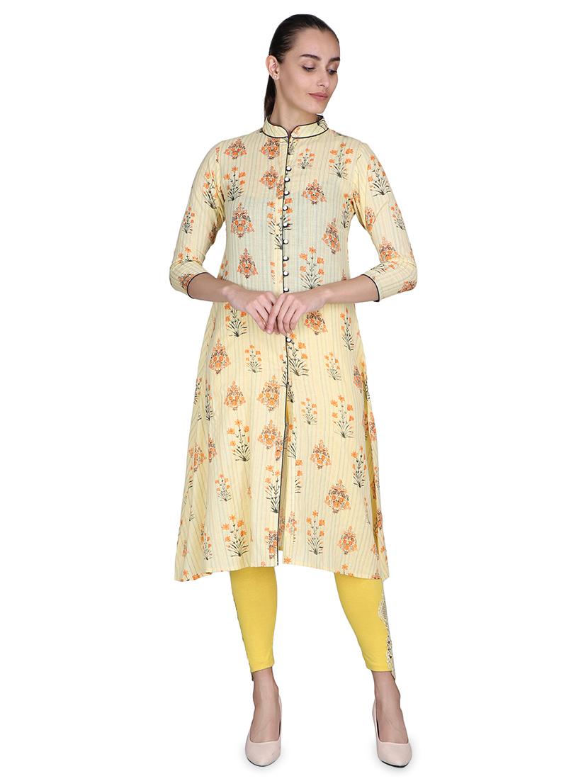 floral a-line kurta - 16958831 - Zoom Image - 1