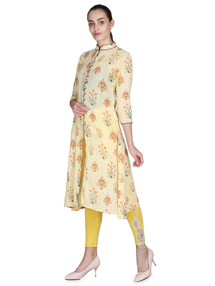 floral a-line kurta - 16958831 - Zoom Image - 2