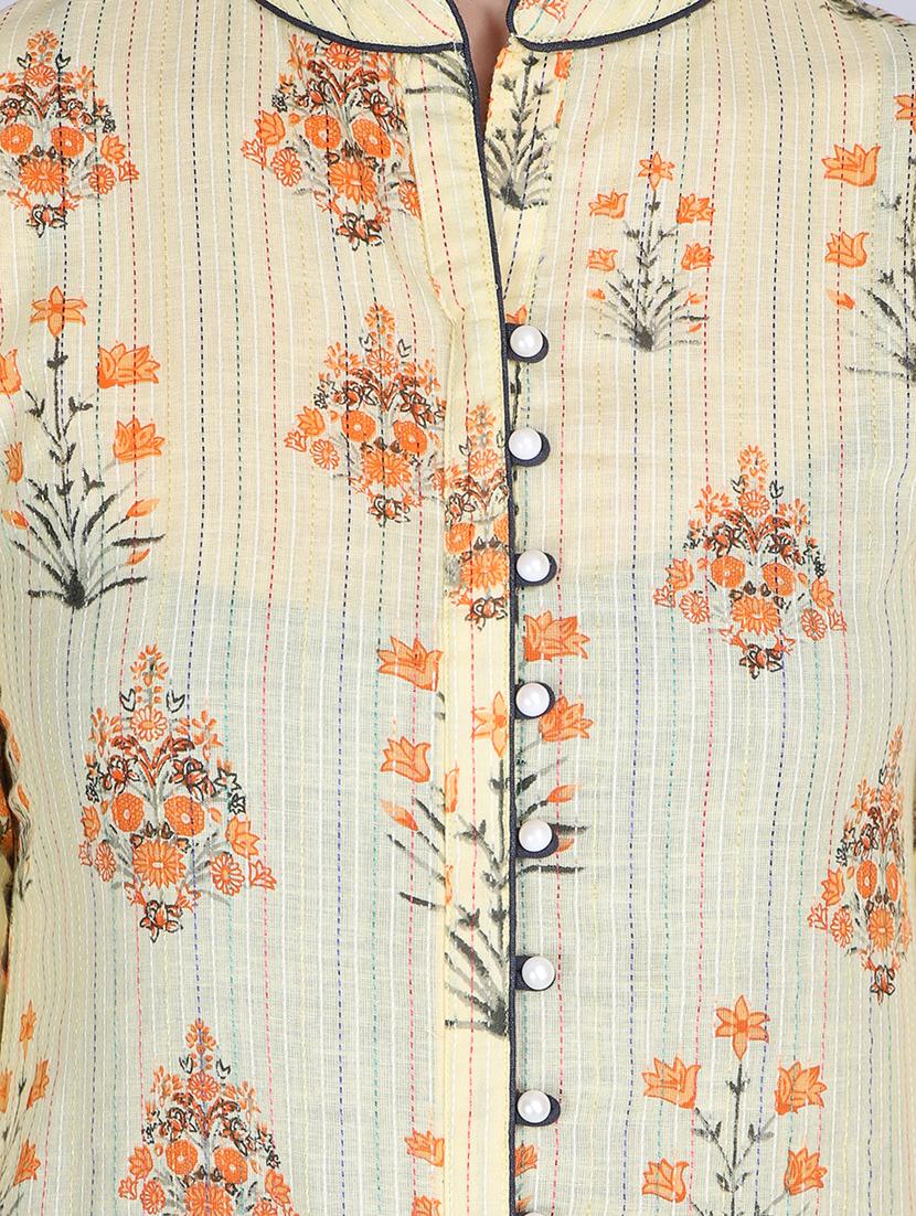 floral a-line kurta - 16958831 - Zoom Image - 4