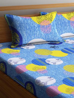 cotton double bedsheet with two pillow cover - 16959008 - Standard Image - 2