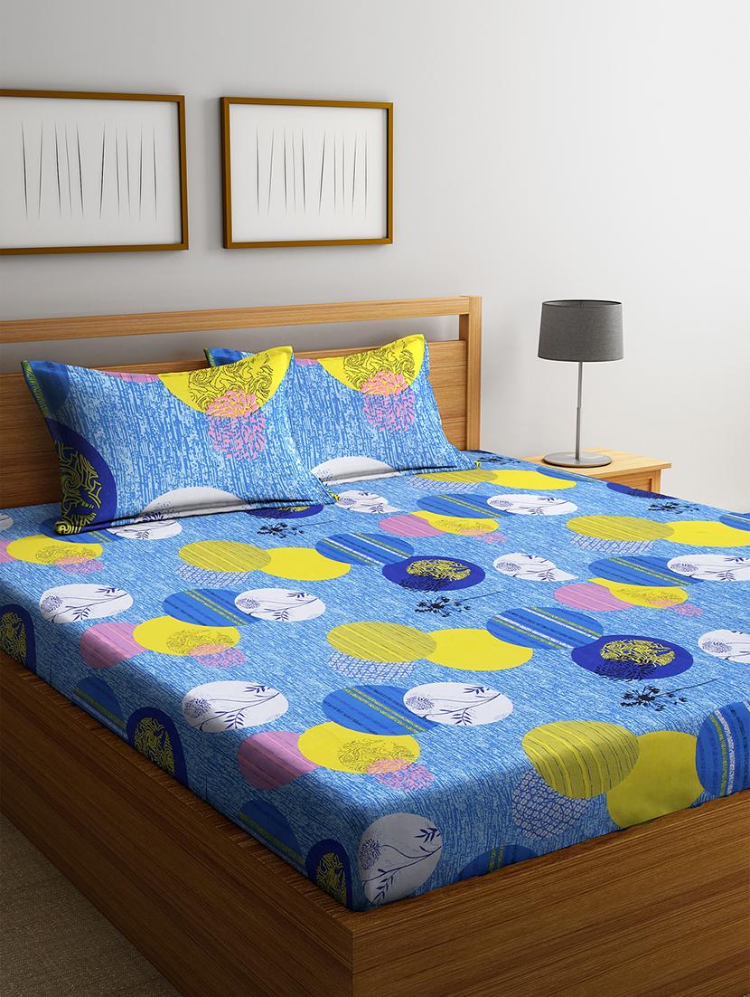 cotton double bedsheet with two pillow cover - 16959008 - Zoom Image - 1