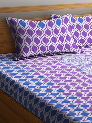 cotton double bedsheet with two pillow cover - 16959010 - Standard Image - 2