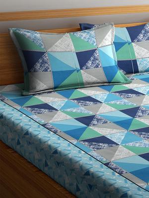 cotton double bedsheet with two pillow cover - 16959022 - Standard Image - 3