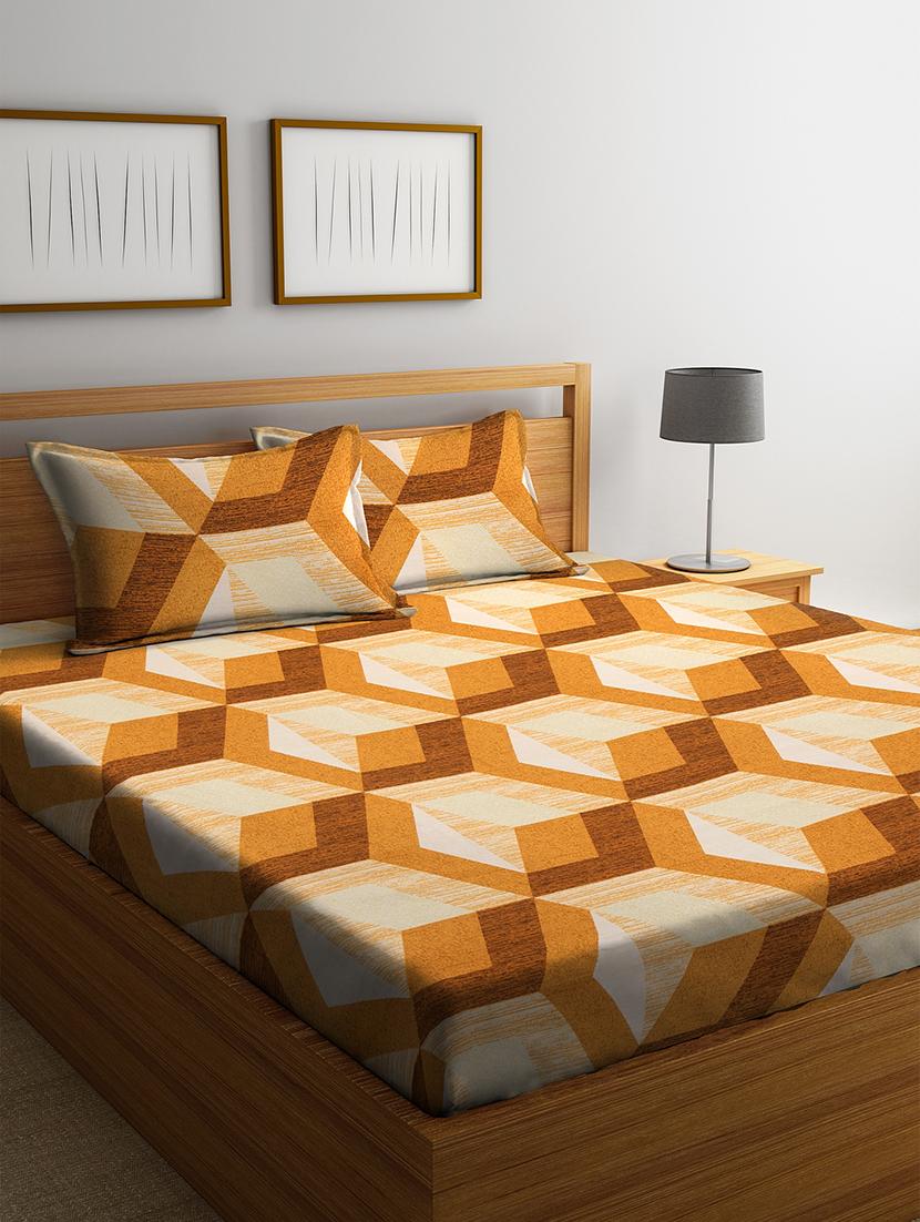 cotton double bedsheet with two pillow cover - 16959029 - Zoom Image - 1