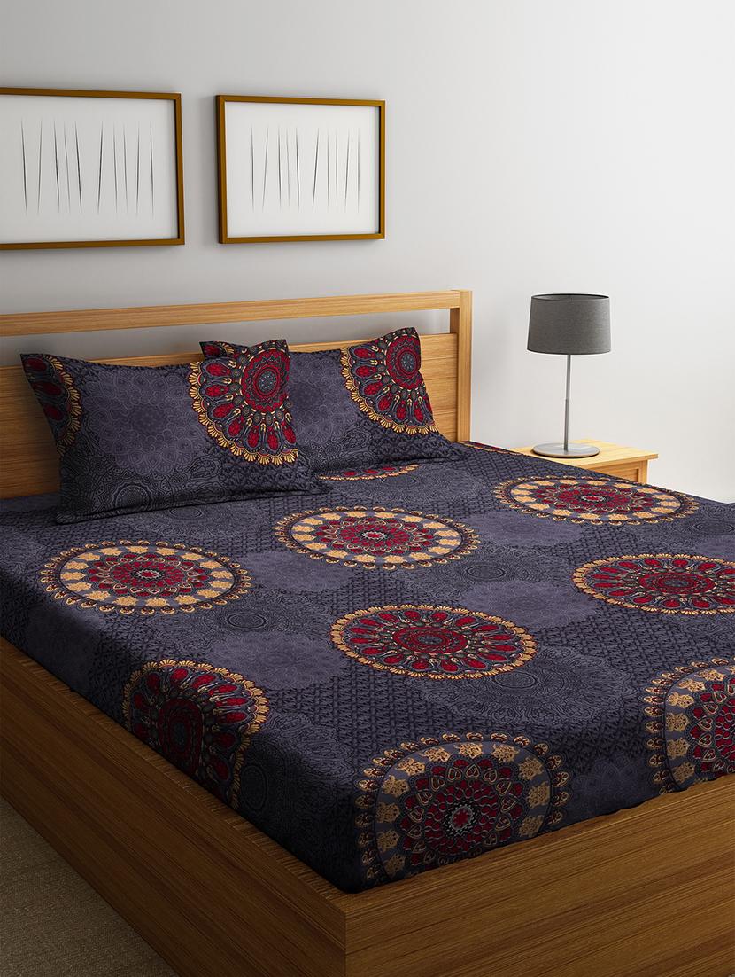 cotton double bedsheet with two pillow cover - 16959038 - Zoom Image - 1