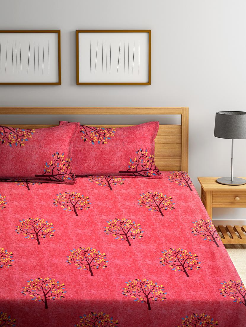 cotton double bedsheet with two pillow cover - 16959040 - Zoom Image - 2