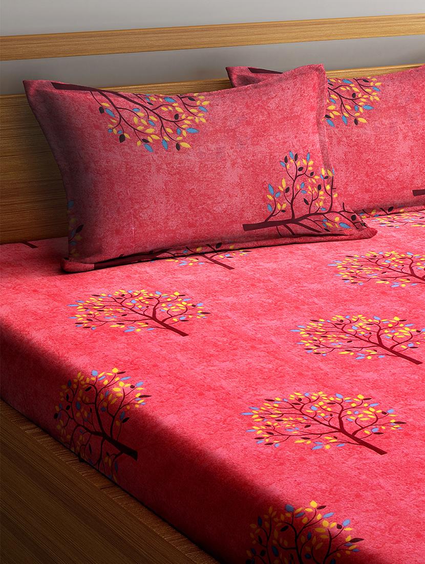 cotton double bedsheet with two pillow cover - 16959040 - Zoom Image - 3