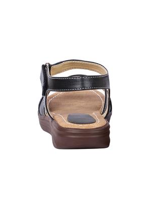 black pu ankle strap sandals - 16959424 - Standard Image - 2