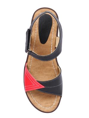 black pu ankle strap sandals - 16959432 - Standard Image - 4
