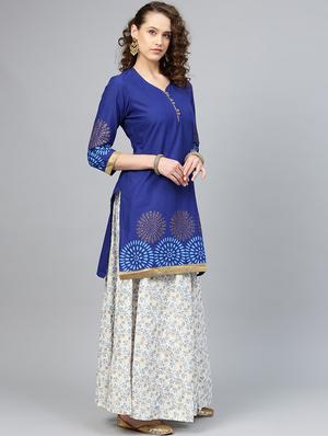 solid kurta skirt set - 16959589 - Standard Image - 2