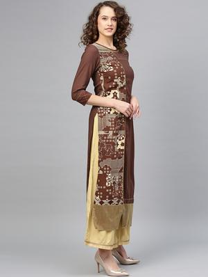 printed kurta palazzo set - 16959591 - Standard Image - 2