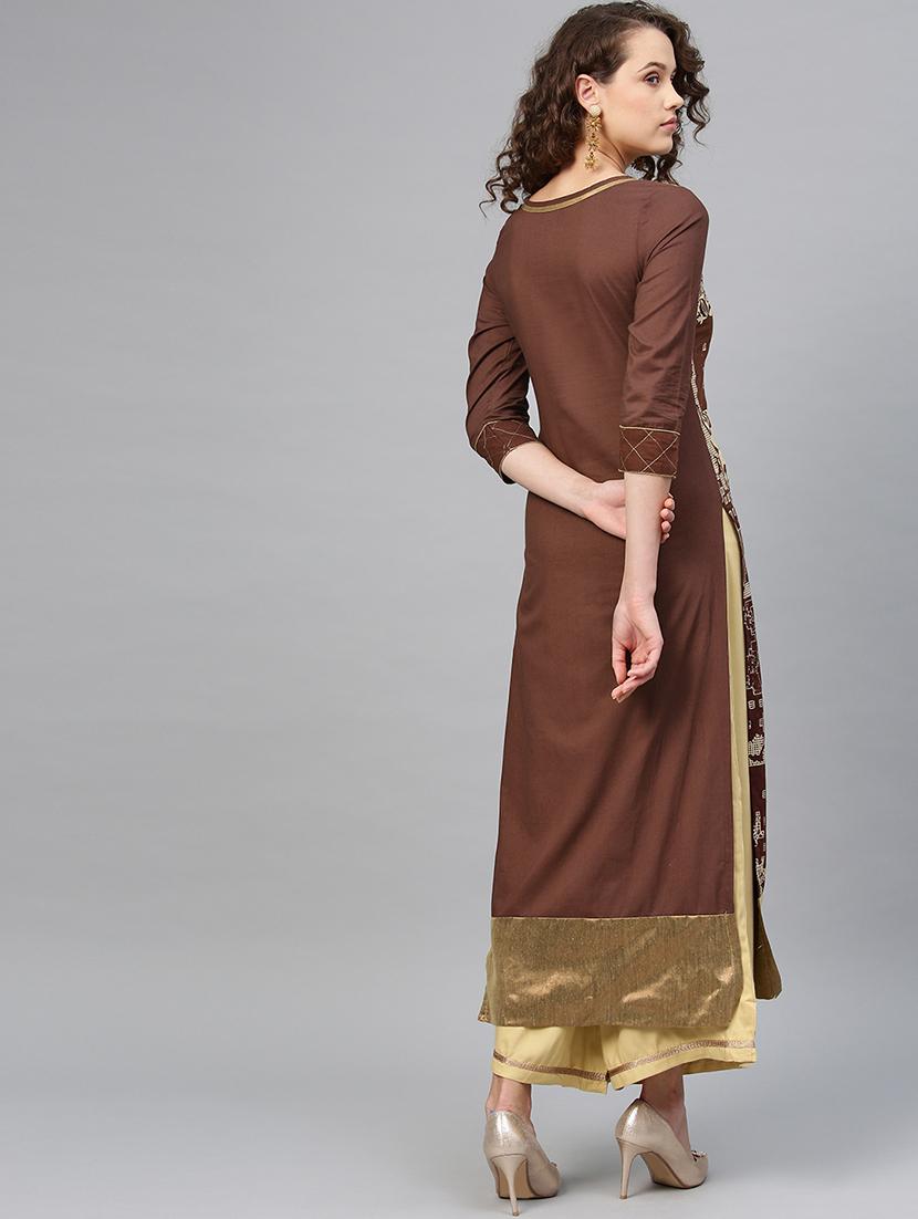 printed kurta palazzo set - 16959591 - Zoom Image - 3