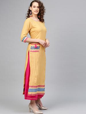 solid kurta palazzo set - 16959595 - Standard Image - 2