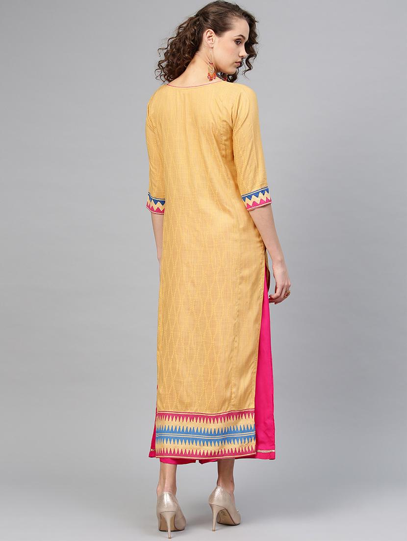solid kurta palazzo set - 16959595 - Zoom Image - 3