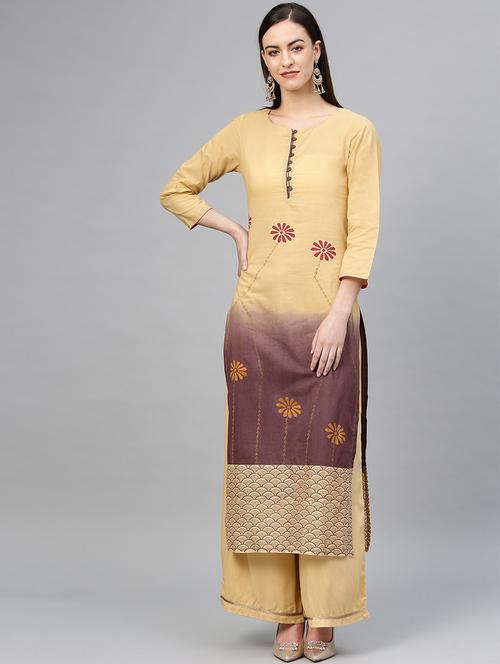 ombre kurta palazzo set - 16959598 - Standard Image - 1