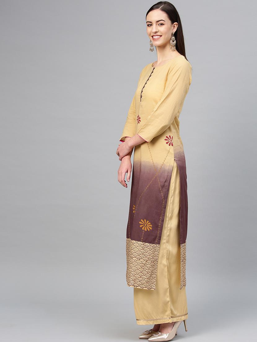 ombre kurta palazzo set - 16959598 - Zoom Image - 2