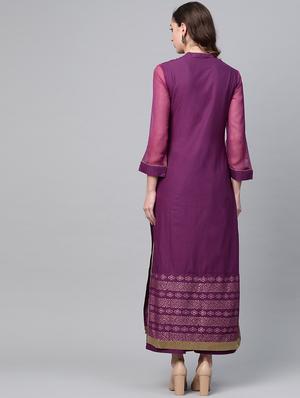 block print kurta palazzo set - 16959622 - Standard Image - 3