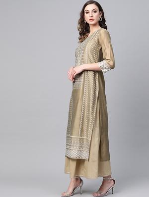 printed kurta skirt set - 16959624 - Standard Image - 2