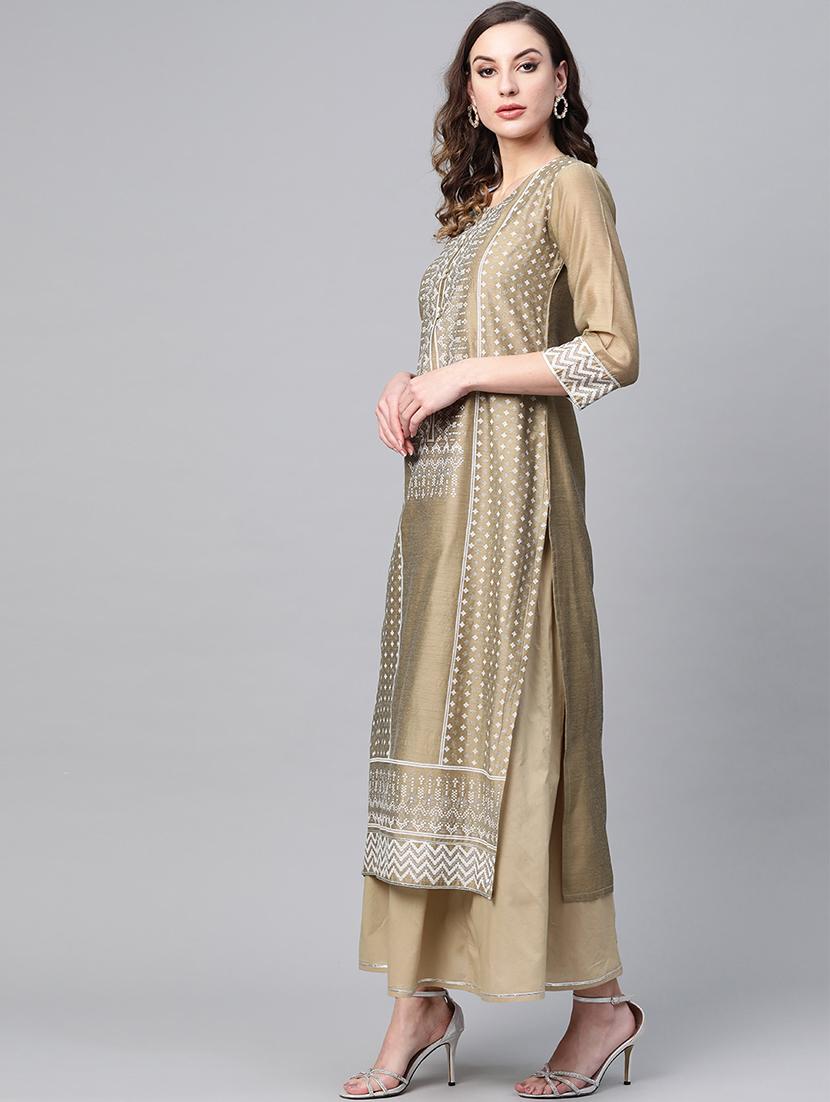 printed kurta skirt set - 16959624 - Zoom Image - 2