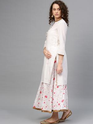 solid kurta skirt set - 16959626 - Standard Image - 2