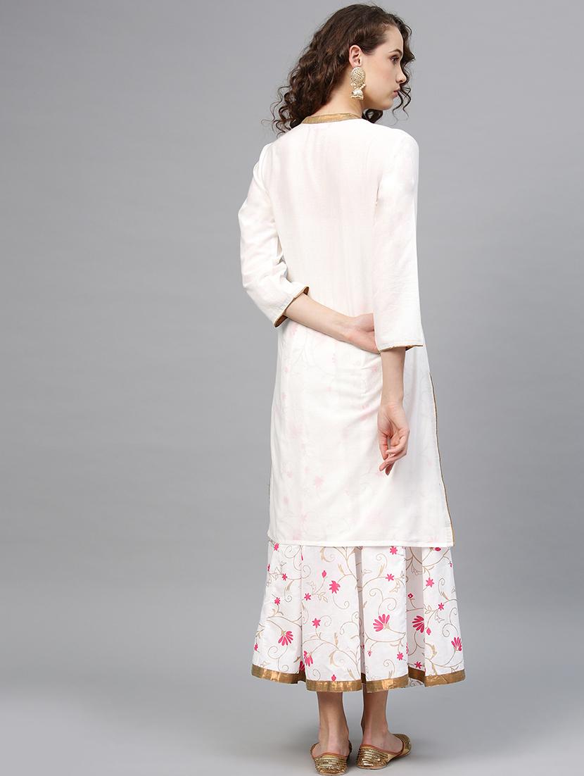 solid kurta skirt set - 16959626 - Zoom Image - 3