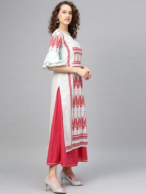 bell sleeves kurta skirt set - 16959628 - Standard Image - 2