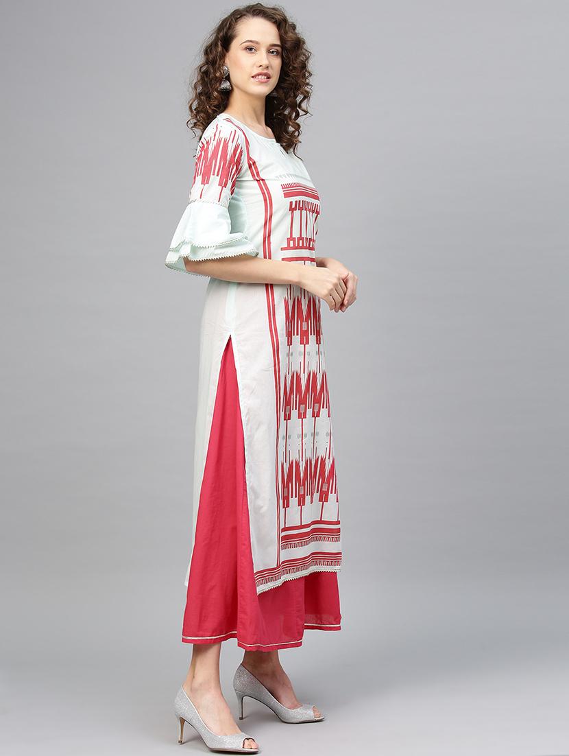 bell sleeves kurta skirt set - 16959628 - Zoom Image - 2