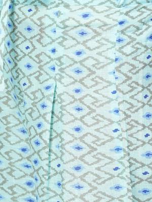 turquoise cotton kurta palazzo set - 16959635 - Standard Image - 5
