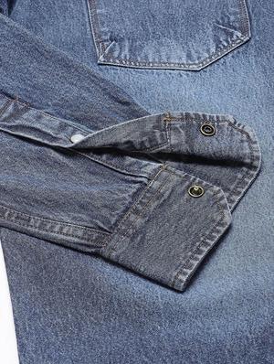 blue faded casual shirt - 16959656 - Standard Image - 6