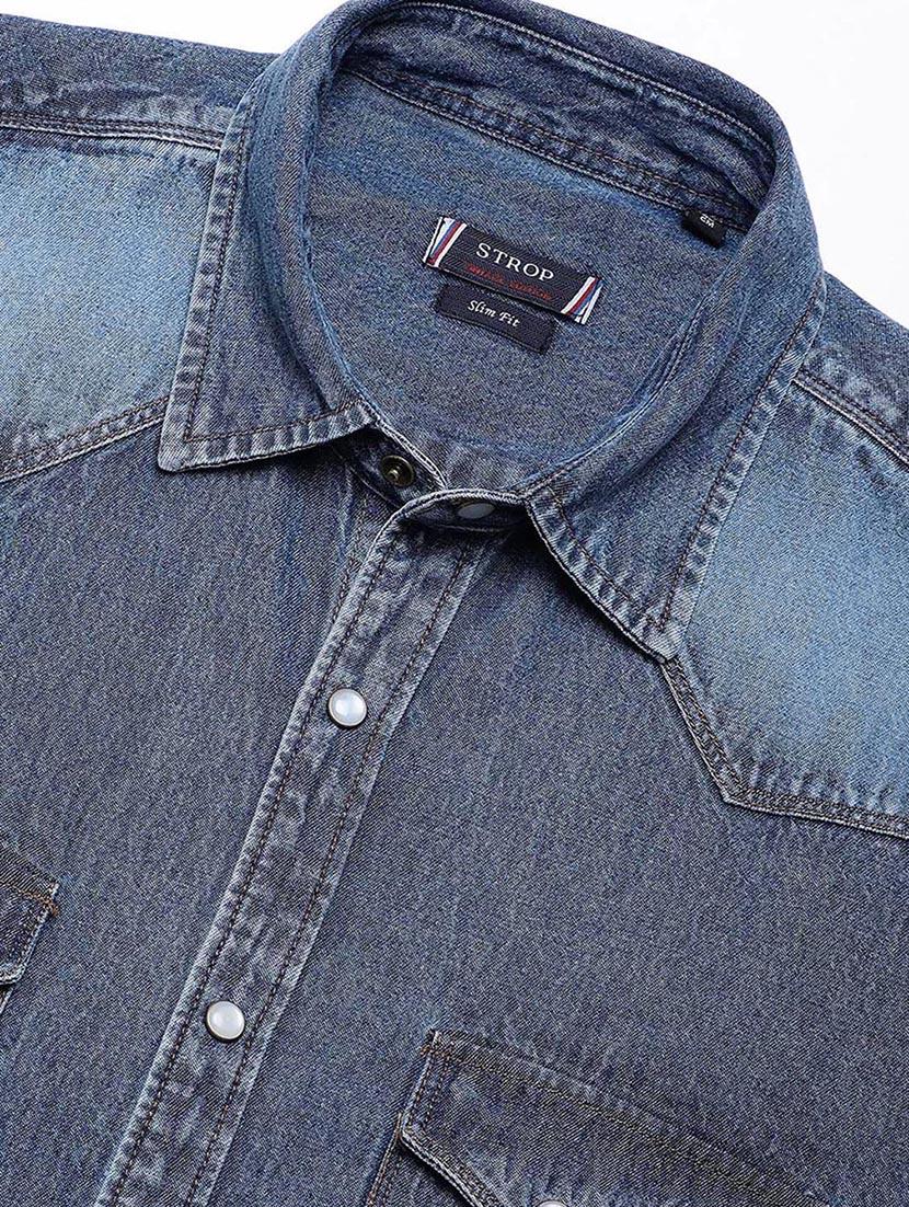 blue faded casual shirt - 16959656 - Zoom Image - 5