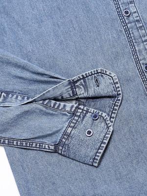 light blue solid casual shirt - 16959657 - Standard Image - 6