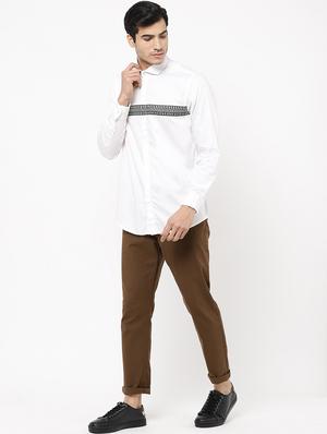 white taped casual shirt - 16959659 - Standard Image - 4