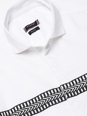 white taped casual shirt - 16959659 - Standard Image - 5