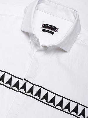 white taped casual shirt - 16959660 - Standard Image - 5