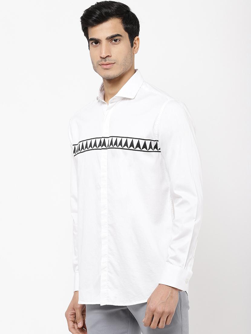white taped casual shirt - 16959660 - Zoom Image - 2