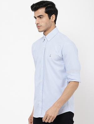 light blue solid casual shirt - 16959666 - Standard Image - 2