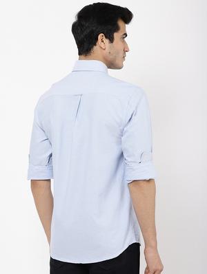 light blue solid casual shirt - 16959666 - Standard Image - 3