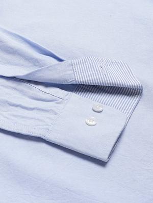 light blue solid casual shirt - 16959666 - Standard Image - 6