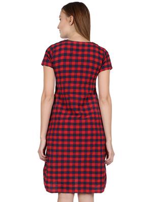 button-up checkered a-line dress - 16959748 - Standard Image - 3
