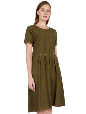 pleat detail flared dress - 16959749 - Standard Image - 2