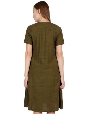 pleat detail flared dress - 16959749 - Standard Image - 3