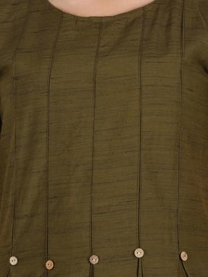 pleat detail flared dress - 16959749 - Standard Image - 5